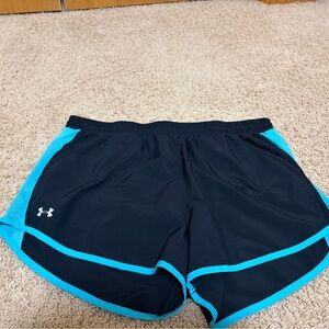 Under Armour Women's Athletic Shorts in Black and Blue